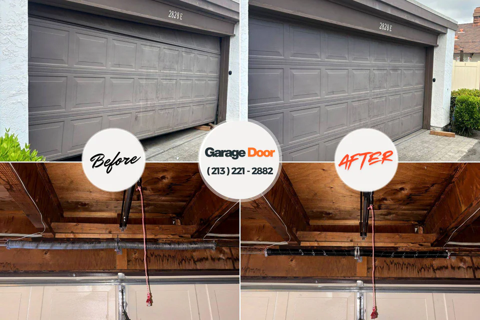 Before and after: garage door repair Grand Rapids, MI